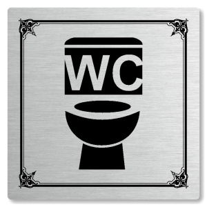 WC, 148x148mm, stříbrná, Nebraska
